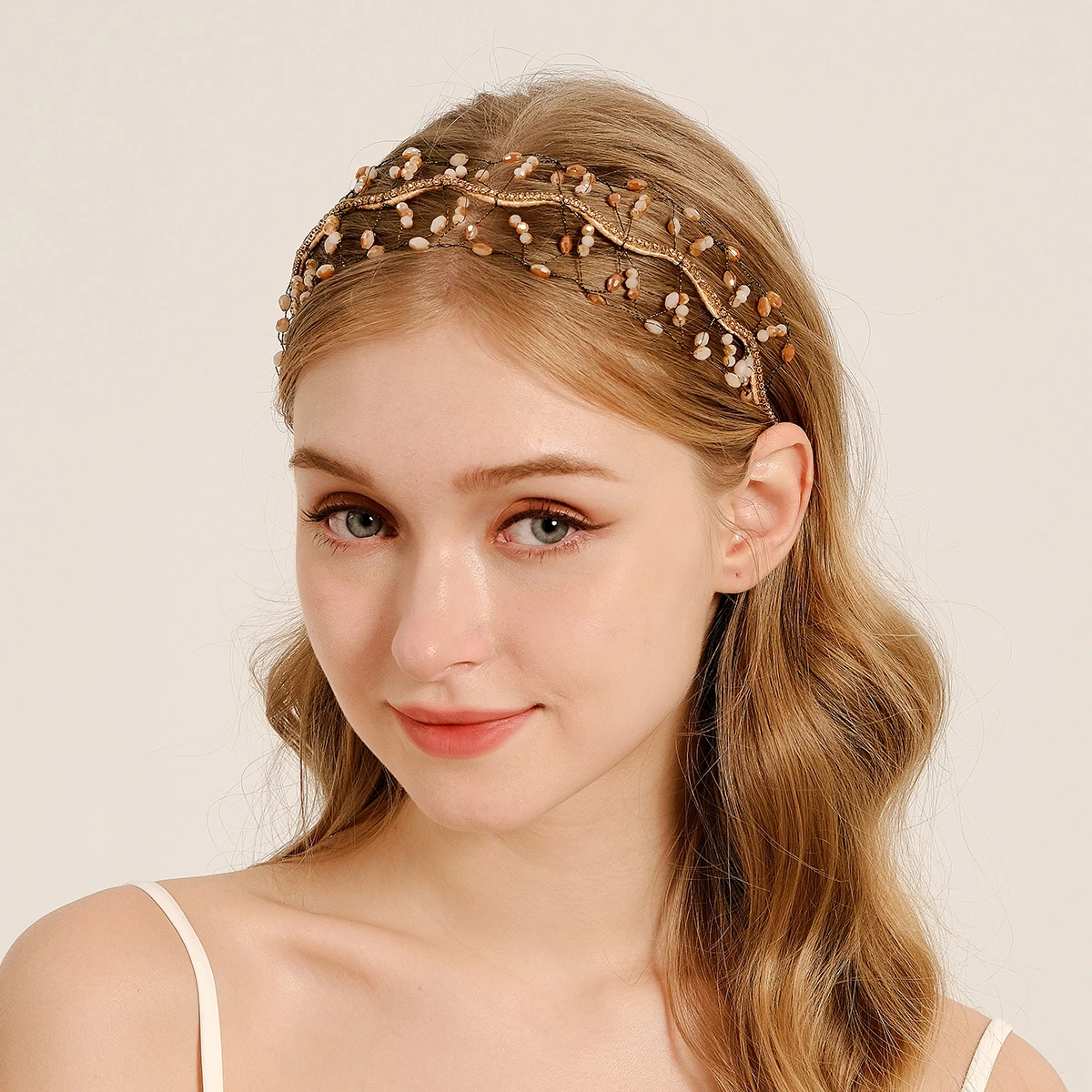 Handmade Crystal Beaded Headband Multi-Color Women's Hair Accessories Daily Simple Variety of Wear Accessories 1
