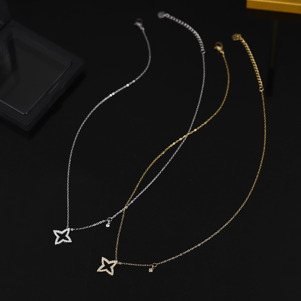 Simple Hollow Star Pendant Necklaces for Women Girls Light Extravagant Zircon Necklace Daily Jewelry 1