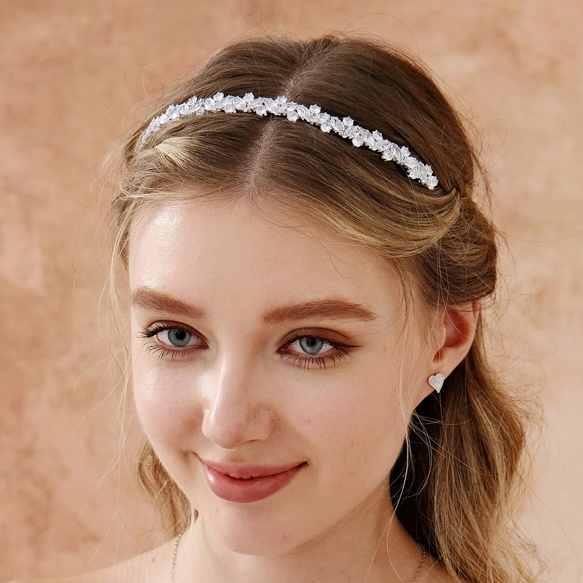 Light Luxury Shining Cubic Zirconia Headband Bridal Wedding Hair Accessories Exquisite Women Hair Jewelry 1