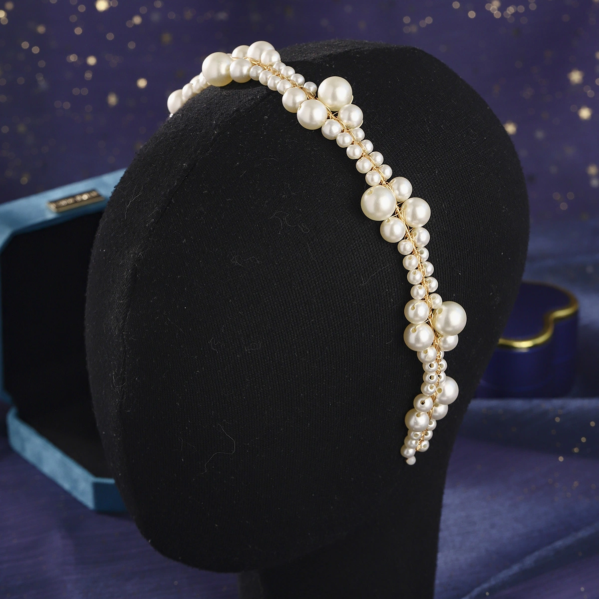 Elegant Bridal Wedding Hair Accessories Simple Handmade Pearl Hair Vine Exquisite Daily Hair Band for Women 1