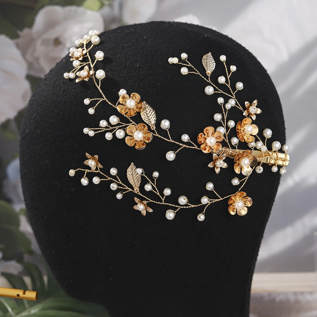 Forest-Style Alloy Flower Leaf Handmade Hair Clips Fashion Updo Hair Accessories for Women Bridal Jewelry 1