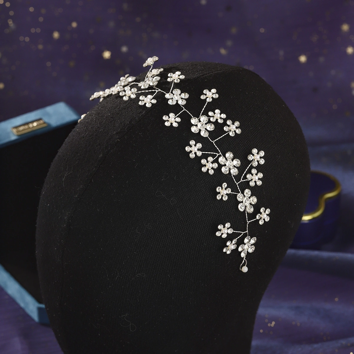 Exquisite Rhinestone Flower Hairband Bridal Wedding Accessories Fashion Comfortable Updo Hair Vine 1