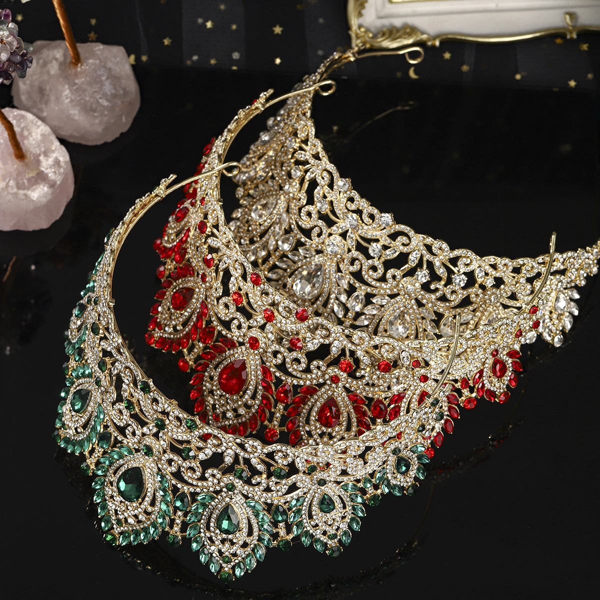 Luxury Full-Rhinestone Tiara Bridal Wedding Headpiece Beauty Pageant Catwalk Award Crown 1