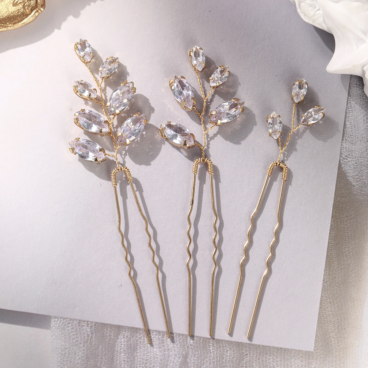 New Handmade Zircon Hairpins Exquisite Versatile Bridal Wedding Updo Headpieces Women's Daily Accessories 1