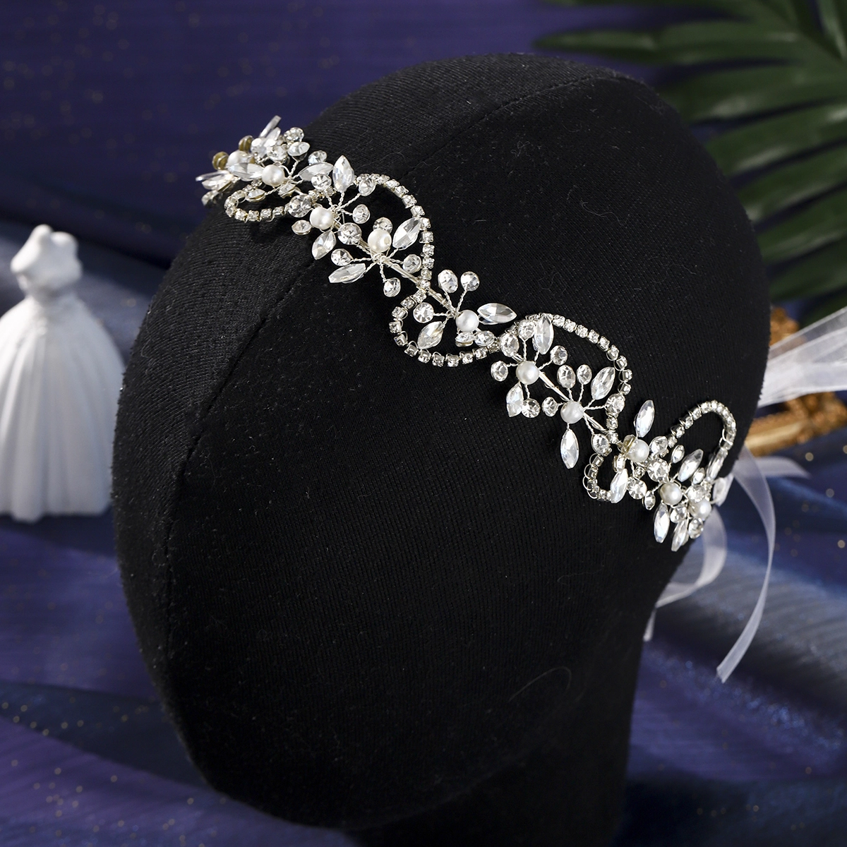 Bridal Wedding Headpiece Light Luxury Shining Rhinestone Hairband Fashion Versatile Banquet Party Hair Accessory 1