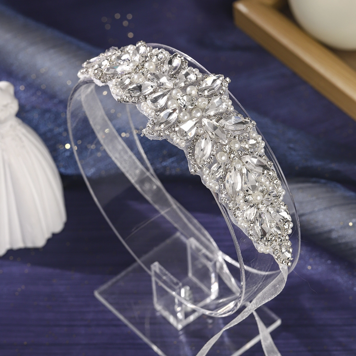 Luxury Fashion Rhinestone Flower Waist Accessory Wedding Dress Decorative Corset Belt 1