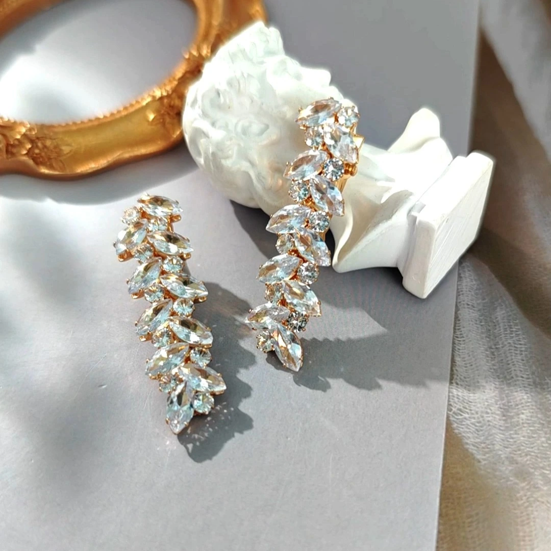 New Sparkly Zircon Side Hair Clips Forest Style Versatile Women's Headpiece for Daily Wear Proms Parties Dates 1